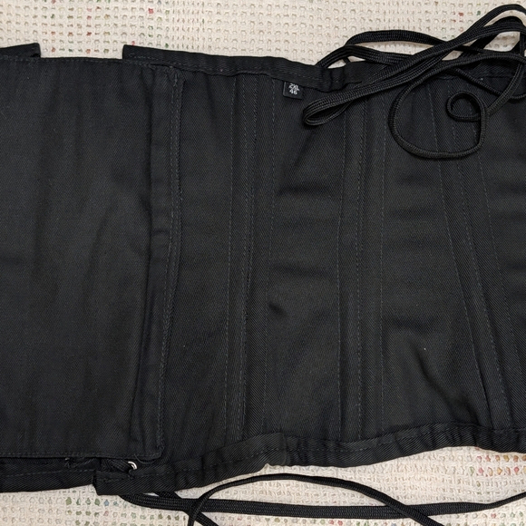 Black Cotton Underbust Heavy Waist Training Corset Sz 32 Inch 46 cm, Good cond - Picture 6 of 7